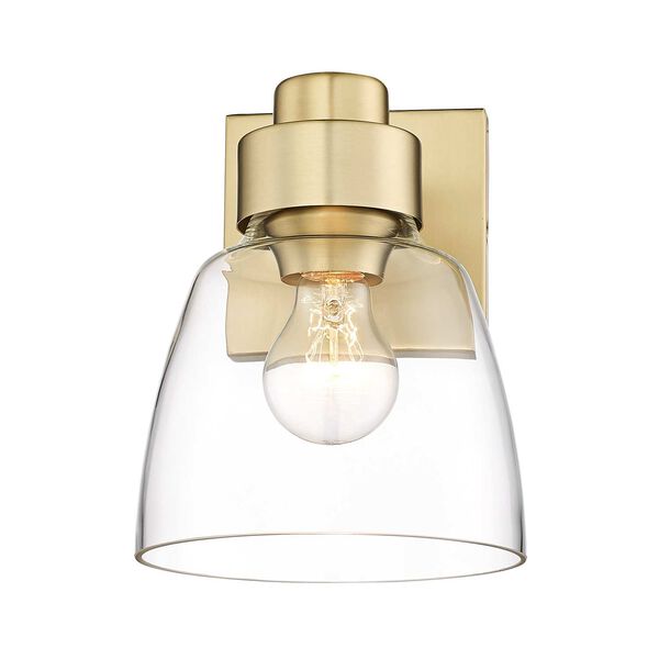 Remy Brushed Champagne Bronze with Clear Glass One-Light Wall Sconce, image 6